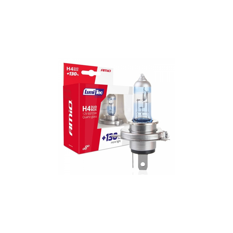 halogen bulbs h4 12v 60/ 55w lumitec limited +130% duo amio-01405