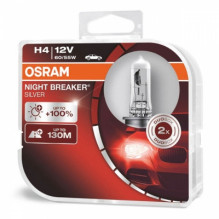 Halogen bulbs Osram H4 12V Night Breaker Silver +100%/ 2 pcs/ 