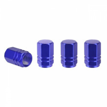 Aluminum valve caps, blue...