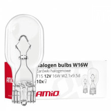 halogen bulbs w16w t15 16w w2.1x9.5d 12v 10 pcs. (e4) amio-02549