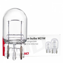 halogen bulbs t20 w21w w3x16d 12v 10 pcs. amio-02551