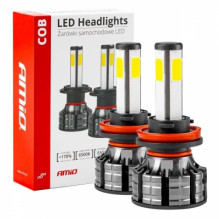 LED automobilių lemputės COB serija H8 H9 H11 6500K amio-02845