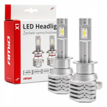 LED automobilių lemputės x1 serija h1 6500k canbus amio-02963