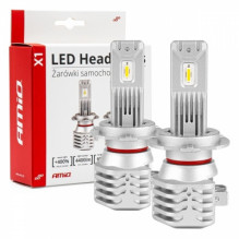 LED automobilių lempučių serija x1 h7 h18 6500k canbus amio-02966