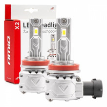 LED automobilių lempučių serija x2 h8 h9 h11 h16 6500k canbus amio-02974