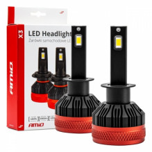 LED automobilių lemputės x3 serijos h1 6500k canbus amio-02977