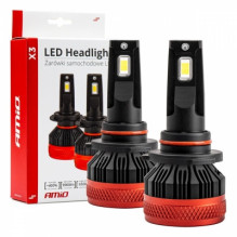LED automobilių lemputės serija x3 hb4 9006 6500k canbus amio-02983