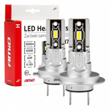led automobilių lempučių serija h-mini h7 h18 6500k canbus amio-03332