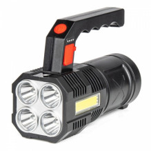 Rechargeable flashlight 4LED + COB 1200mah amio-03273