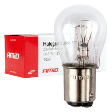 halogen bulbs p21/ 4w 12v baz15d 10 pcs. amio-03369