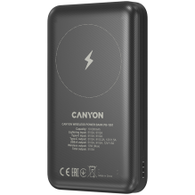 CANYON power bank PB-1001 10000 mAh PD 18W QC 3.0 Wireless 10W Black