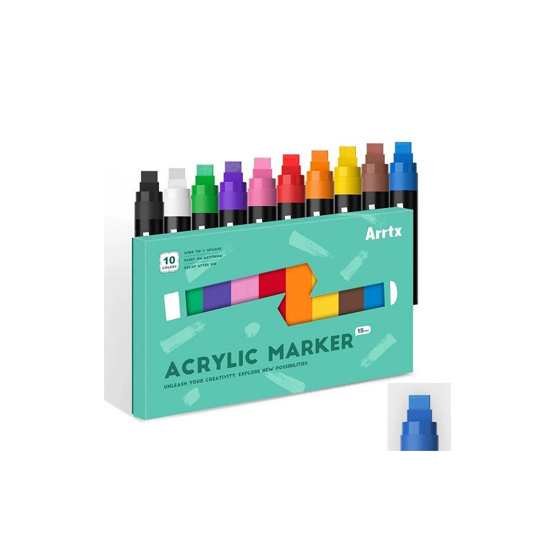 Acrylic Marker Pens ARRTX Jumbo, 10 Colours