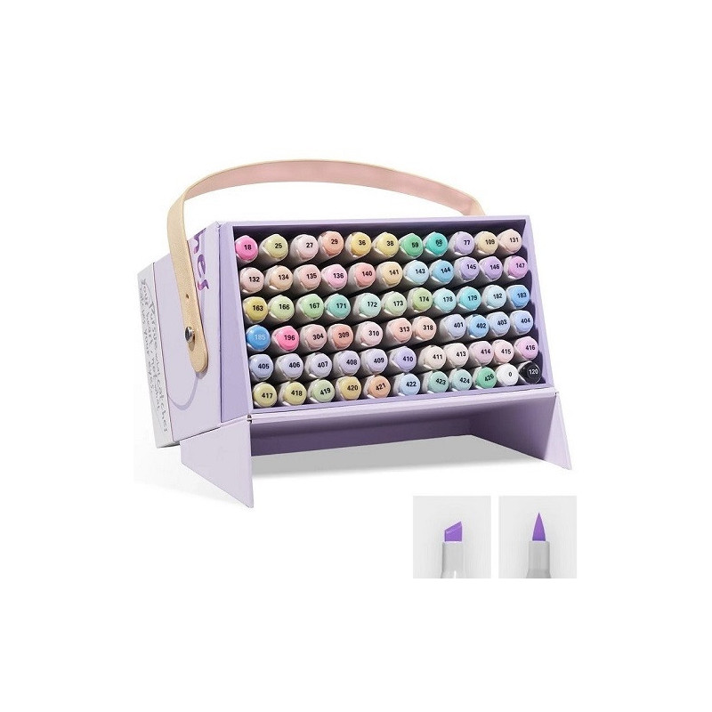 Double-sided Marker Pens ARRTX Oros, 66 Colours, pastel tone shade