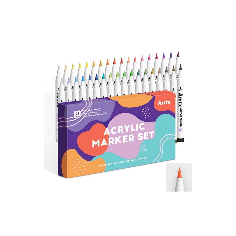 Acrylic Marker Pens ARRTX, 36 Colours