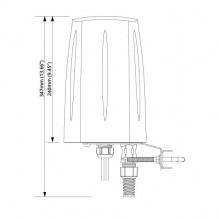 QuWireless Outdoor antenna QuOmni 5G/ LTE MIMO 2x2 (US version), 5 m cables