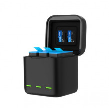 Telesin 3-slot charger Box + 3 batteries for GoPro Hero 12 / 11 / 10 / 9