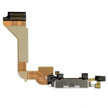 Krovimo lizdas skirtas iPhone 4G su lanksčiąja jungtimi / WHITE / OEM