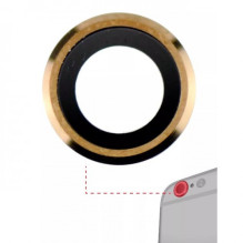 Galinės kameros stikliukas skirtas Apple iPhone 6 / 6S galinės kameros stikliukas auksinis