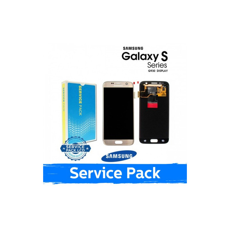 Ekranas skirtas Samsung G930F S7 auksinis (Service Pack)