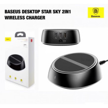 Bevielis įkroviklis Baseus &quot;Star 2in1&quot; juodas 10W (Fast Charging) + 3 USB lizdai
