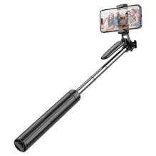 Asmenukių lazda HOCO K19 (Selfie Stick) / trikojis, 157cm (Juoda)