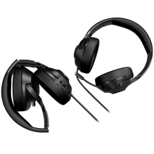 LORGAR Noah 101, Gaming headset with microphone, 3.5mm jack connection, cable length 2m, foldable design, PU leather ear
