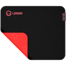 Lorgar Main 323, žaidimų pelės kilimėlis, tikslus valdymo paviršius, raudonas neslystantis guminis pagrindas, dydis: 360