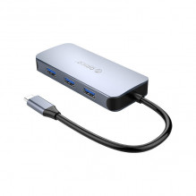 Adapter Hub Orico 6-in-1, HDMI 4K + 3x USB 3.0 + RJ45+ USB-C PD 100W