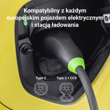 Green Cell GC Snap Type 2 EV įkrovimo kabelis 11kW 7m, skirtas Tesla Model Y 3 S X, VW ID.4, Kia EV6, Hyundai IONIQ 5, F