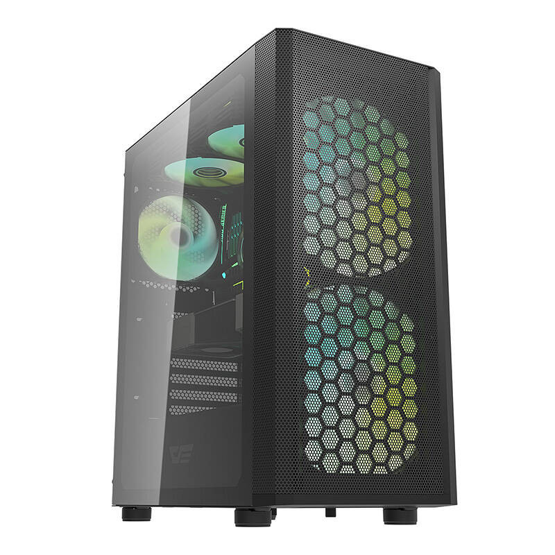 Darkflash DK360 Computer case + 4 ARGB fans (black)