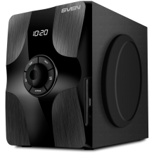 2.1 speakers SVEN MS-315, black, Bluetooth, FM, USB, Display, RC unit, power output 20W+2x13W (RMS)