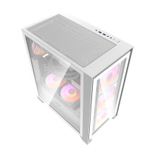 Computer case Darkflash DRX70 GLASS + 4 RGB fans (white)