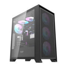 Kompiuterio dėklas Darkflash DRX70 MESH + 4 RGB ventiliatoriai (juodi)