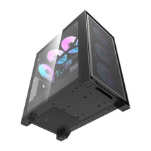 Kompiuterio dėklas Darkflash DRX70 MESH + 4 RGB ventiliatoriai (juodi)