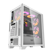 Kompiuterio dėklas Darkflash DRX70 MESH + 4 RGB ventiliatoriai (balti)