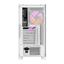 Kompiuterio dėklas Darkflash DRX70 MESH + 4 RGB ventiliatoriai (balti)