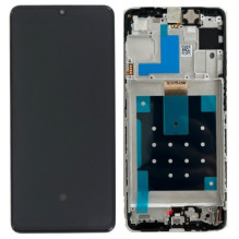 Ekranas Samsung M556 M55 5G su lietimui jautriu stikliuku ir rėmeliu Black originalus (service pack)