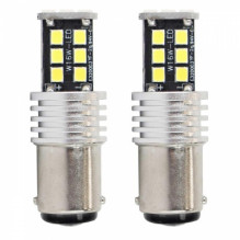 żarówki led canbus 2835 15smd 1157 bay15d p21/ 5w white 12v 24v amio-01641