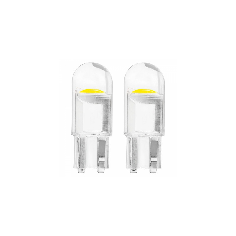 led bulbs standard t10 w5w cob hpc 12v clear white amio-02645