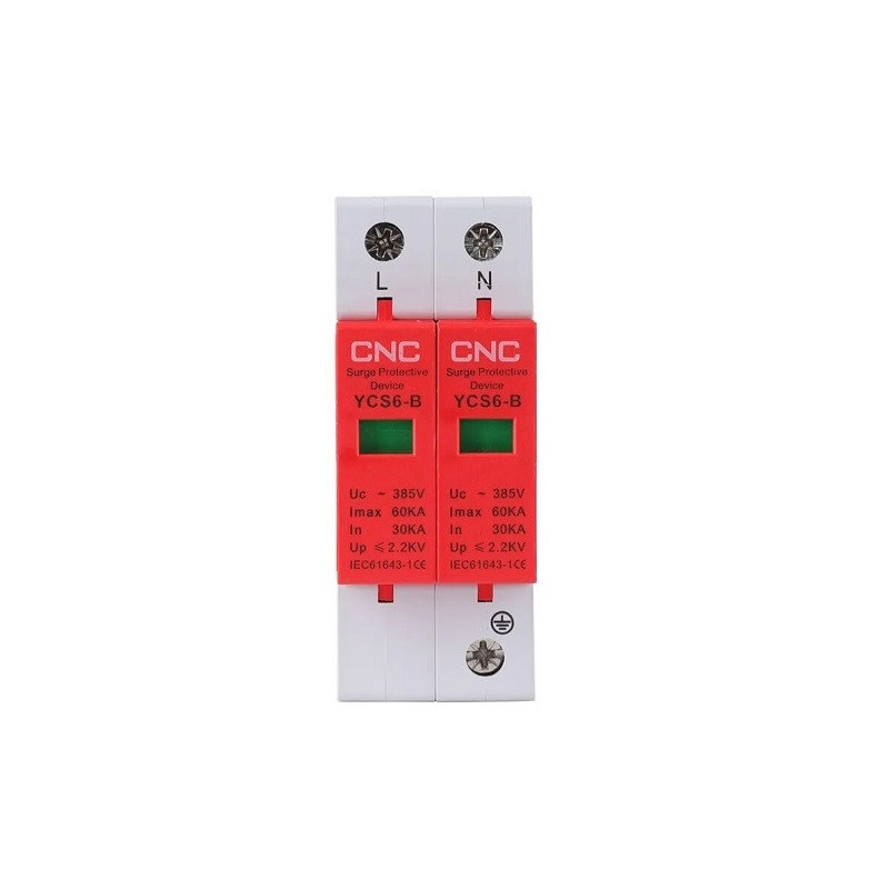 Surge Protection Device, 2P, Class B, 30-60 kA, 385VAC