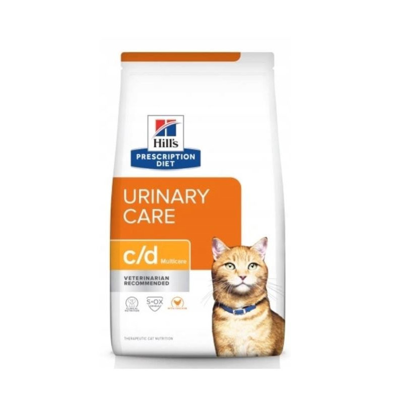 HILL'S PRESCRIPTION DIET Feline c / d Urinary Care Multicare Sausas kačių maistas Vištiena 8 kg