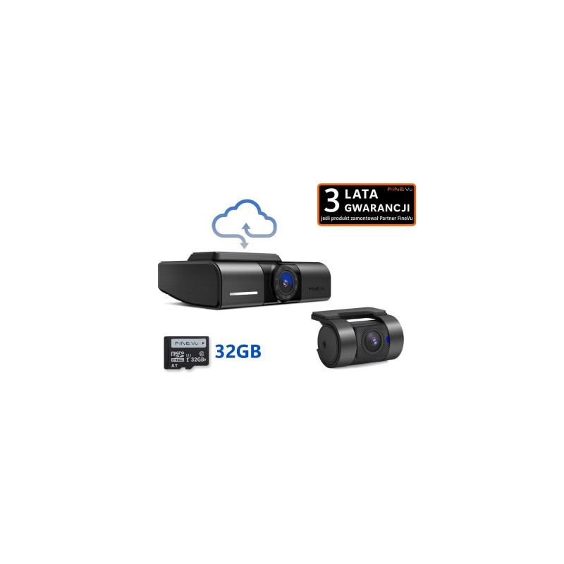 Wideorejestrator finevu gx1000 cloud, 32gb, 2xqhd wifi, gps, hdr, fotoradary, tryb parking