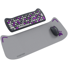 CANYON HSET-W6 EN Keyboard+Mouse Kitty Edition AAA+АА Wireless Violet