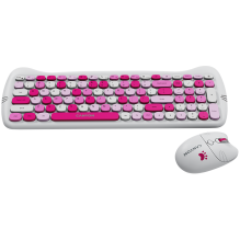 CANYON HSET-W6 EN Keyboard+Mouse Kitty Edition AAA+АА Wireless Pink