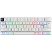 LOGITECH G PRO X 60 LIGHTSPEED Wireless Gaming Keyboard (Tactile) - WHITE - US INT'L - 2.4GHZ/ BT - EMEA28-935 - TACTILE