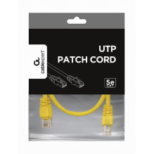 PATCH CABLE CAT5E UTP 0.25M / YELLOW PP12-0.25M / Y GEMBIRD