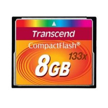 MEMORY COMPACT FLASH 8GB / 133X TS8GCF133 TRANSCEND