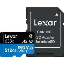 MEMORY MICRO SDXC 512GB UHS-I / W / ADAPTER LSDMI512BB633A LEXAR