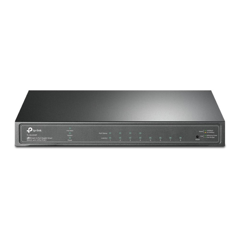 Switch, TP-LINK, Omada, TL-SG2008P, Type L2+, Desktop / pedestal, 8x10Base-T / 100Base-TX / 1000Base-T, PoE+ ports 4, 62