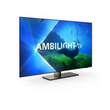 TV Set, PHILIPS, 65&quot;, OLED / Smart, 3840x2160, Wireless LAN, Bluetooth, Google TV, Metallic, 65OLED818 / 12